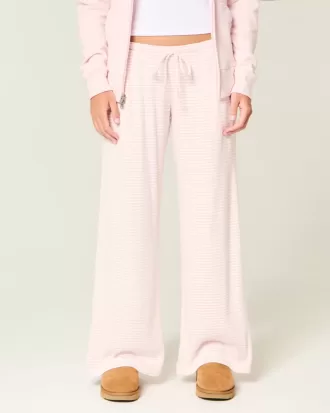 Pantalones anchos de canalé acogedores