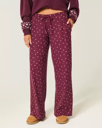 Pantalones anchos de canalé acogedores
