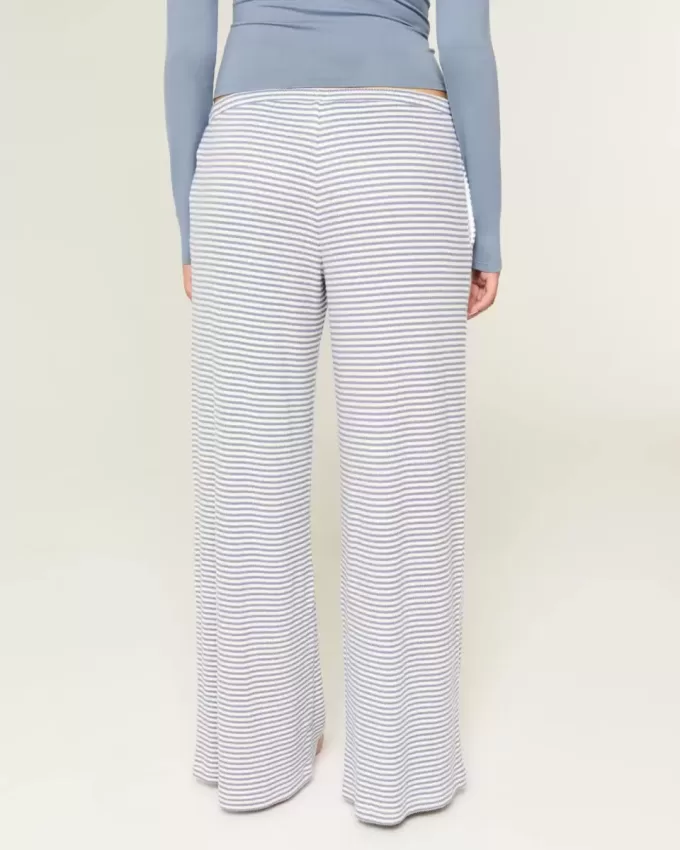 Pantalones anchos de canalé acogedores Pantalones anchos de canalé acogedores