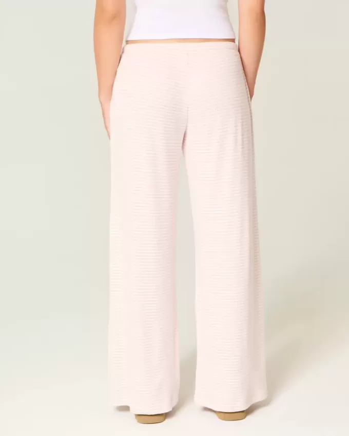 Pantalones anchos de canalé acogedores Pantalones anchos de canalé acogedores