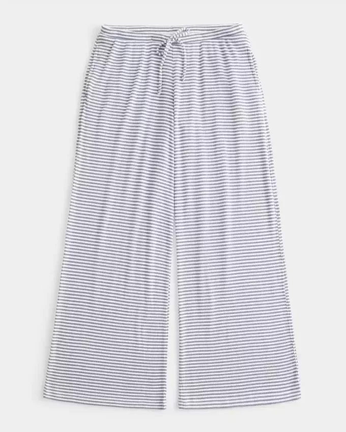 Pantalones anchos de canalé acogedores Pantalones anchos de canalé acogedores