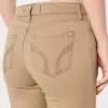 Pantalones caqui súper ajustados de tiro alto