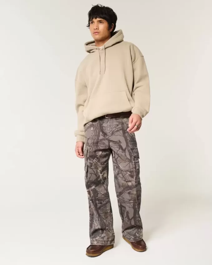 Pantalones cargo de camuflaje súper holgados