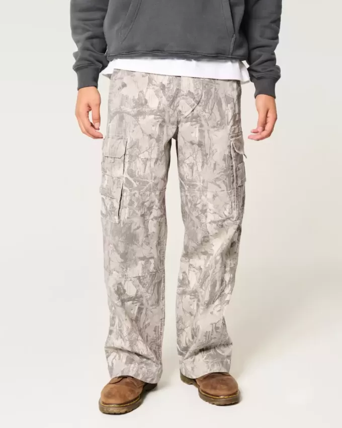 Pantalones cargo de camuflaje súper holgados Pantalones cargo de camuflaje súper holgados