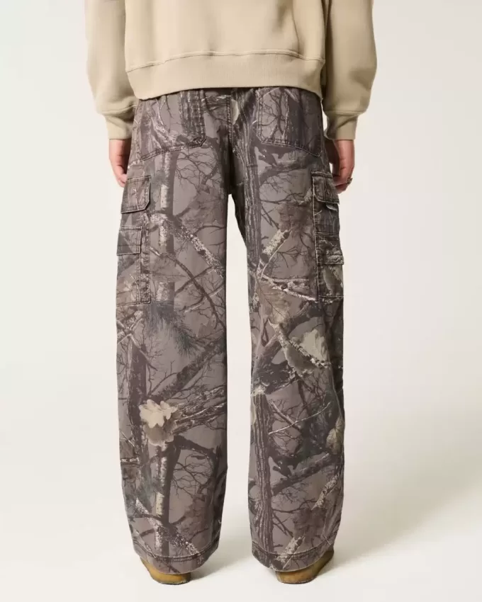Pantalones cargo de camuflaje súper holgados