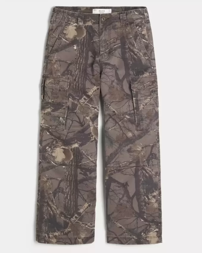 Pantalones cargo de camuflaje súper holgados
