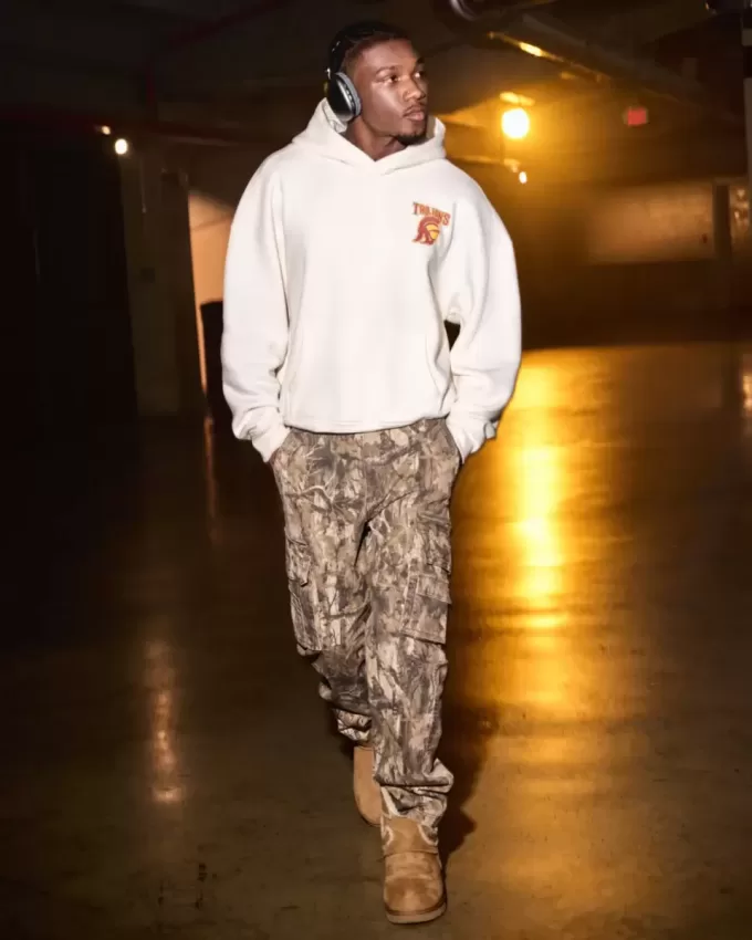 Pantalones cargo de camuflaje sueltos y de peso pesado