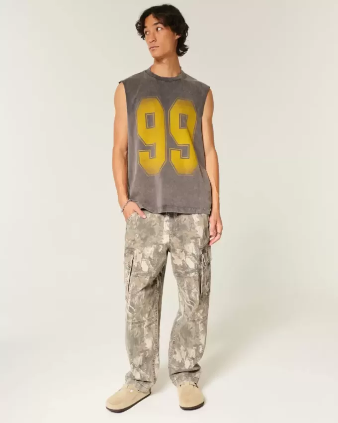 Pantalones cargo holgados estilo skater con camuflaje Pantalones cargo holgados estilo skater con camuflaje