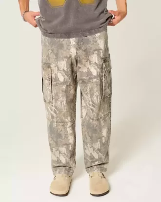 Pantalones cargo holgados estilo skater con camuflaje