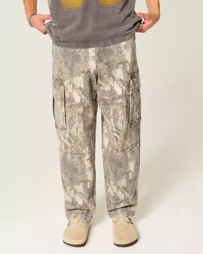 Pantalones cargo holgados estilo skater con camuflaje Pantalones cargo holgados estilo skater con camuflaje