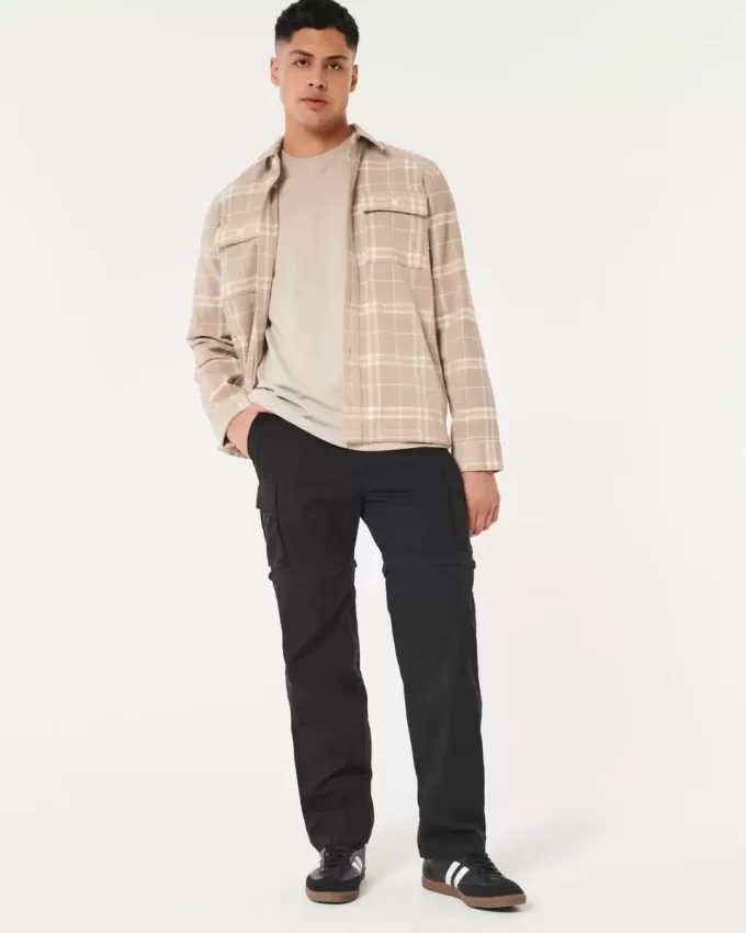 Pantalones cargo rectos desmontables con cremallera Pantalones cargo rectos desmontables con cremallera