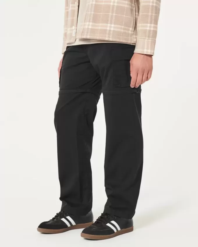 Pantalones cargo rectos desmontables con cremallera Pantalones cargo rectos desmontables con cremallera