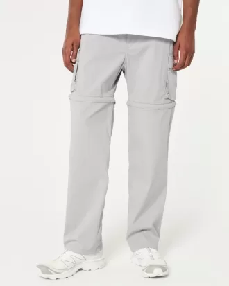 Pantalones cargo rectos desmontables con cremallera