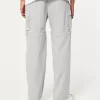 Pantalones cargo rectos desmontables con cremallera