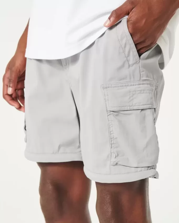 Pantalones cargo rectos desmontables con cremallera