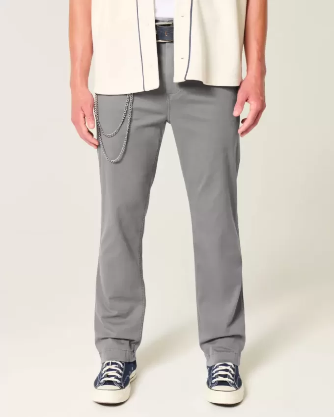 Pantalones chinos rectos y ajustados