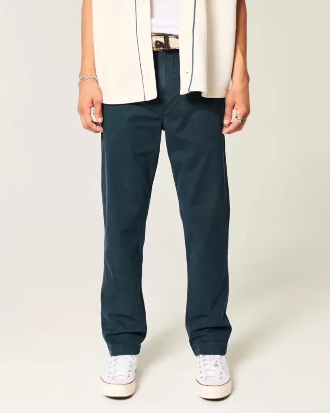 Pantalones chinos rectos y ajustados