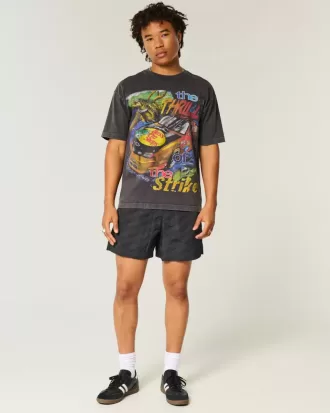 Pantalones cortos de fútbol holgados hasta la mitad del muslo