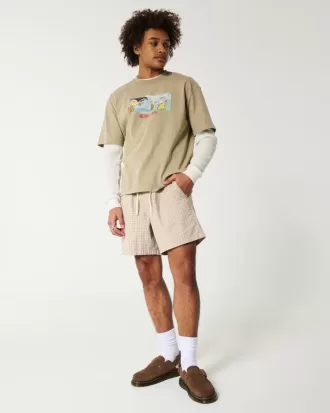 Pantalones cortos de lino hasta medio muslo