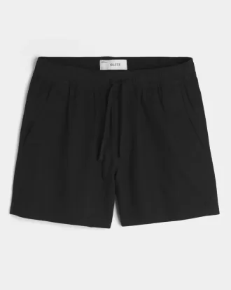 Pantalones cortos de mezcla de lino hasta medio muslo