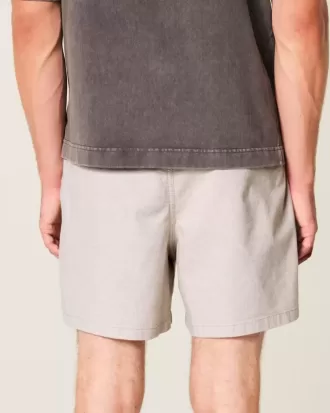 Pantalones cortos de mezcla de lino hasta medio muslo