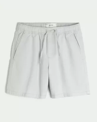 Pantalones cortos de mezcla de lino por encima de la rodilla