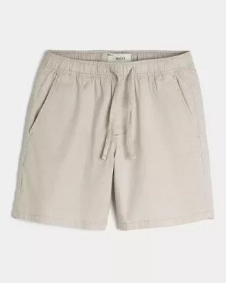 Pantalones cortos de mezcla de lino por encima de la rodilla