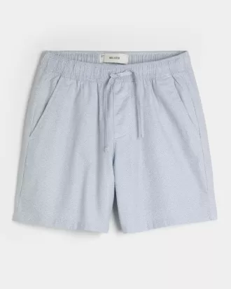 Pantalones cortos de mezcla de lino por encima de la rodilla
