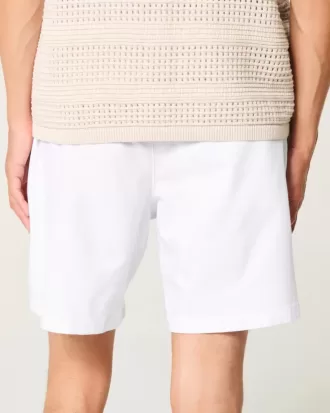 Pantalones cortos de mezcla de lino por encima de la rodilla