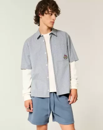 Pantalones cortos de polar holgados hasta la mitad del muslo