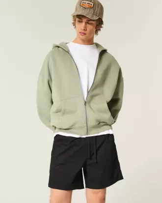 Pantalones cortos de sarga hasta medio muslo
