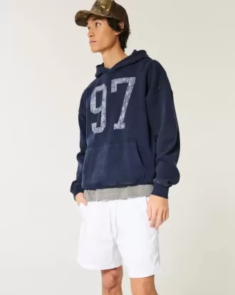 Pantalones cortos de sarga hasta medio muslo