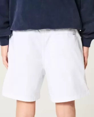 Pantalones cortos de sarga hasta medio muslo