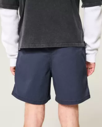 Pantalones cortos de sarga hasta medio muslo