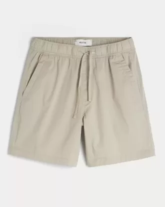 Pantalones cortos de sarga por encima de la rodilla