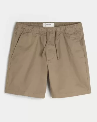 Pantalones cortos de sarga por encima de la rodilla