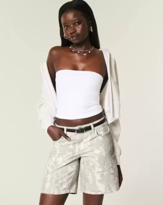 Pantalones cortos holgados de camuflaje de tiro bajo