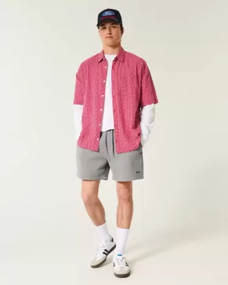 Pantalones cortos holgados de polar hasta la mitad del muslo Hollister Feel Good