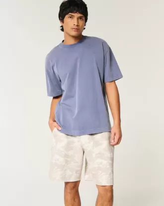 Pantalones cortos holgados de polar por encima de la rodilla Feel Good de Hollister