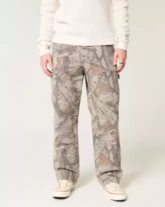 Pantalones de carpintero holgados de camuflaje Pantalones de carpintero holgados de camuflaje