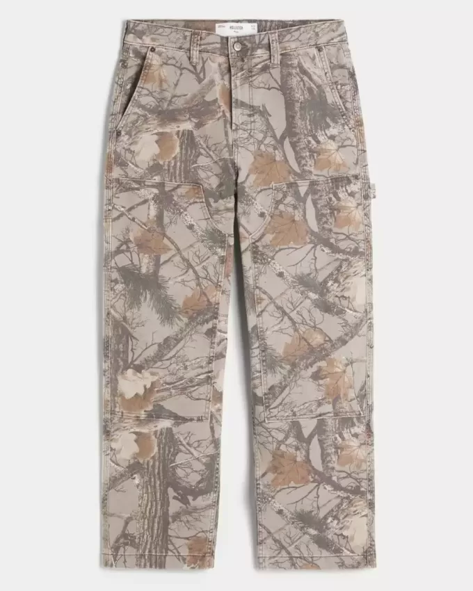 Pantalones de carpintero holgados de camuflaje Pantalones de carpintero holgados de camuflaje