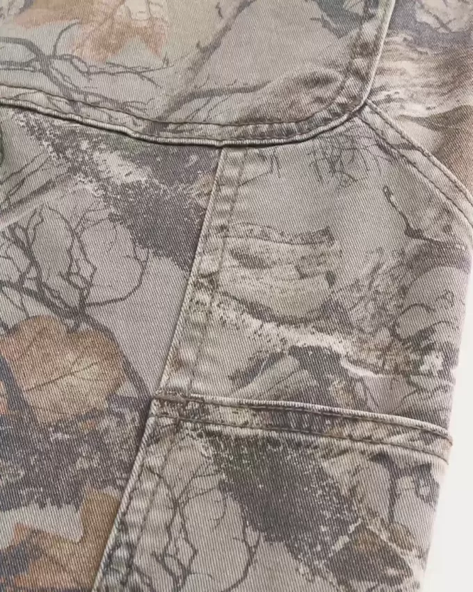 Pantalones de carpintero holgados de camuflaje Pantalones de carpintero holgados de camuflaje