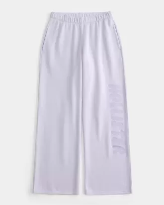 Pantalones deportivos anchos con logotipo