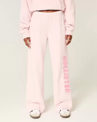 Pantalones deportivos anchos con logotipo