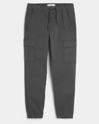 Pantalones deportivos cargo de sarga relajados