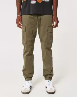 Pantalones deportivos cargo de sarga relajados