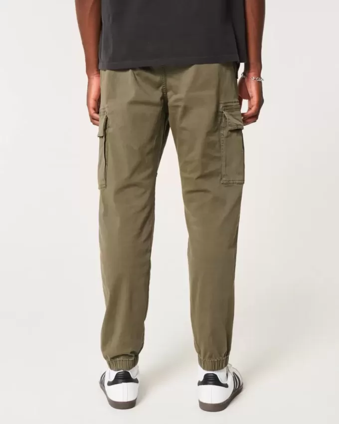 Pantalones deportivos cargo de sarga relajados Pantalones deportivos cargo de sarga relajados