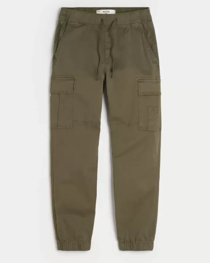 Pantalones deportivos cargo de sarga relajados Pantalones deportivos cargo de sarga relajados