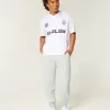 Pantalones deportivos de canalé relajados Pantalones deportivos de canalé relajados