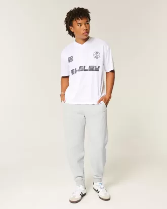 Pantalones deportivos de canalé relajados